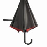 Parasol automatyczny DOUBLY, kolor czarny/czerwony - obrazek 4