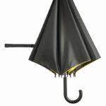 Parasol automatyczny DOUBLY, kolor czarny/żółty - obrazek 4