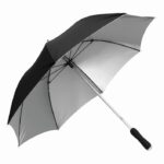 Lekki parasol JOKER, kolor czarny/srebrny
