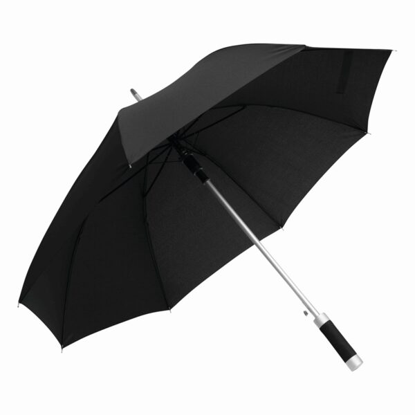 Automatyczny parasol z aluminiową laską RUMBA, kolor czarny - obrazek 1