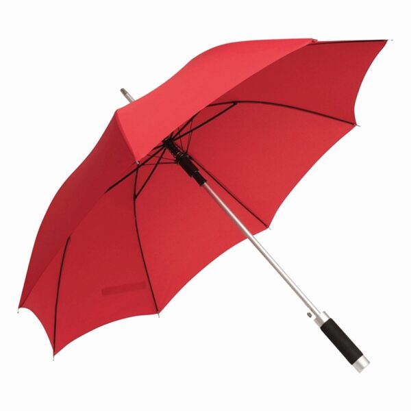 Automatyczny parasol z aluminiową laską RUMBA, kolor czerwony