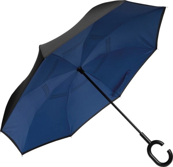 Parasol FLIPPED odwrotnie otwierany, kolor niebieski/czarny