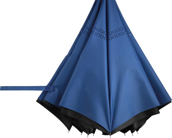 Parasol FLIPPED odwrotnie otwierany, kolor niebieski/czarny - obrazek 4