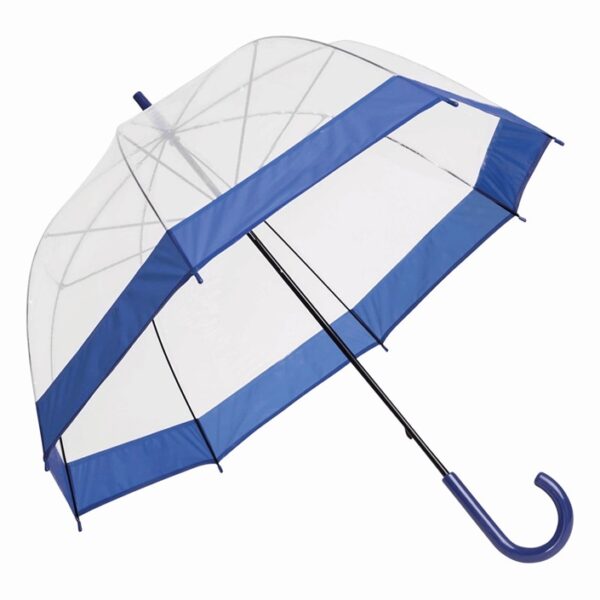 Parasol HONEYMOON Ø83 cm, kolor niebieski-transparentny