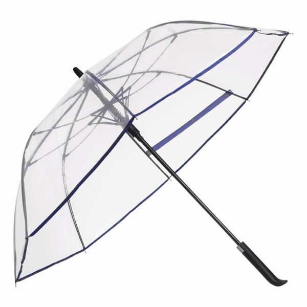 Automatyczny parasol VIP Ø103 cm, kolor niebieski-transparentny