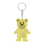Brelok odblaskowy TEDDY, kolor żółty - obrazek 2