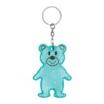 Brelok odblaskowy TEDDY, kolor turkusowy - obrazek 2