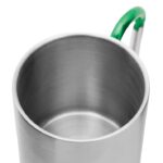 Kubek HIKING DAY, kolor srebrny, zielony - obrazek 3