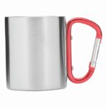 Kubek HIKING DAY, kolor czerwony, srebrny - obrazek 2