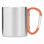 Kubek HIKING DAY, kolor pomarańczowy, srebrny - obrazek 2