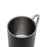 Kubek ze stali nierdzewnej DEEP VALLEY, kolor czarny - obrazek 3