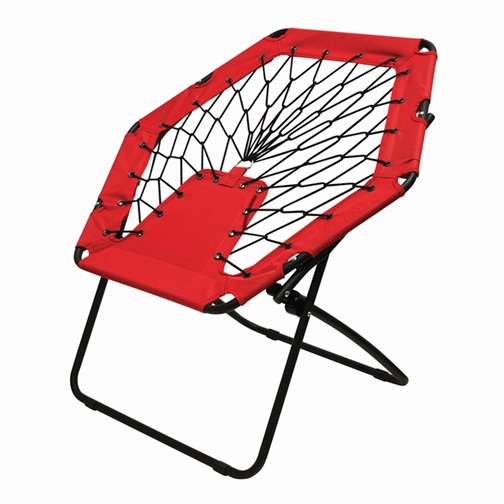 Krzesło bungee CHILL OUT, kolor czarny, czerwony