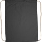 Worek bawełniany Ivo 140g/m7, kolor czarny - obrazek 2