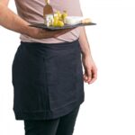 Fartuch kelnerski krótki, kolor czarny - obrazek 3