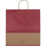 Torba papierowa duża 120 g/m2, kolor bordowy - obrazek 3