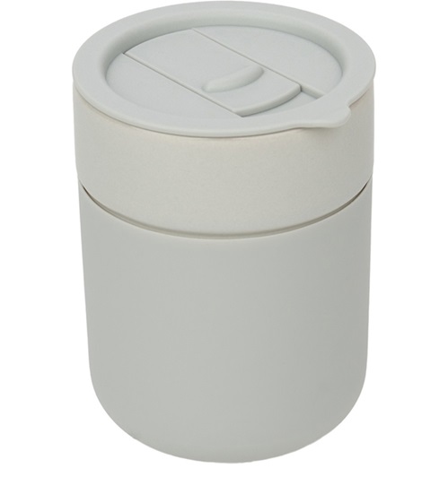 Kubek ceramiczny Adino 340 ml, kolor szary
