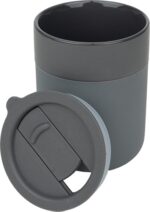 Kubek ceramiczny Adino 340 ml, kolor ciemnoszary - obrazek 2