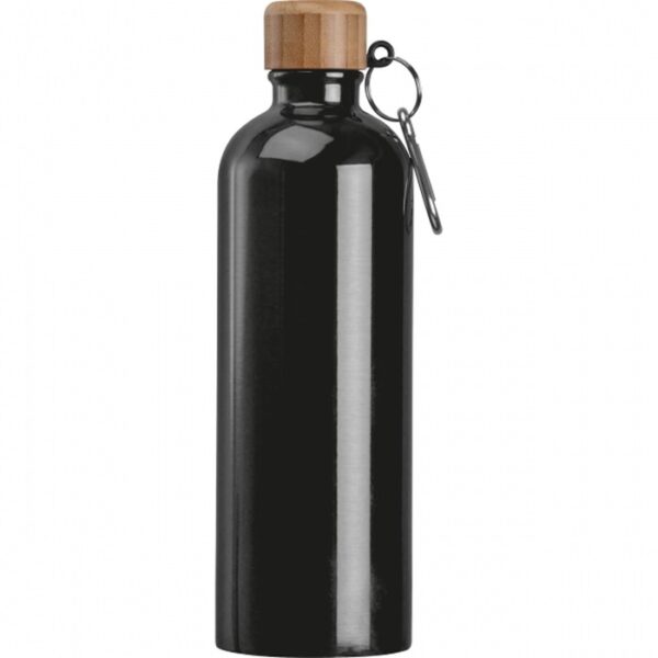 Butelka metalowa Niccola 750 ml, kolor czarny - obrazek 2