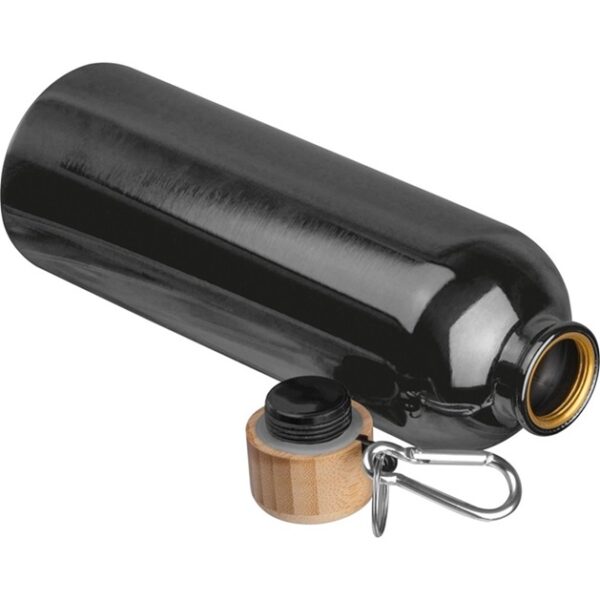 Butelka metalowa Niccola 750 ml, kolor czarny - obrazek 3