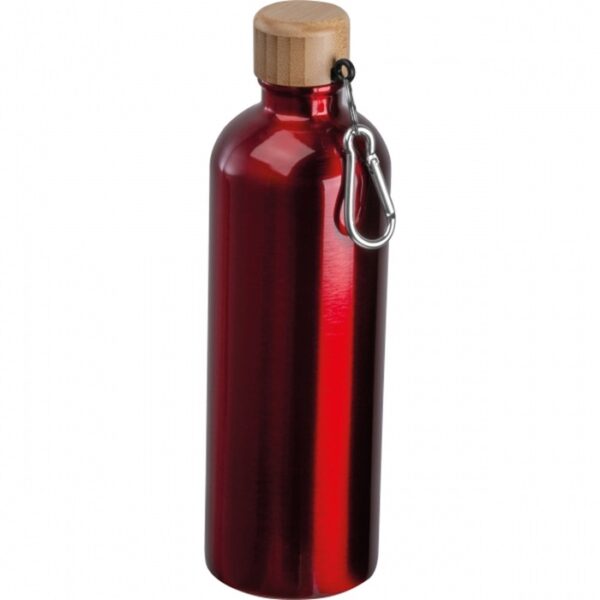 Butelka metalowa Niccola 750 ml, kolor czerwony