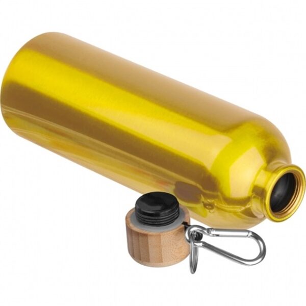 Butelka metalowa Niccola 750 ml, kolor żółty - obrazek 2