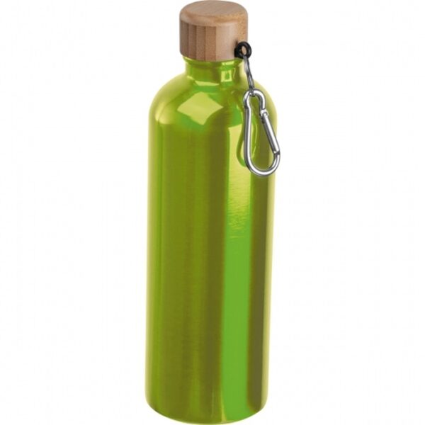 Butelka metalowa Niccola 750 ml, kolor jasnozielony