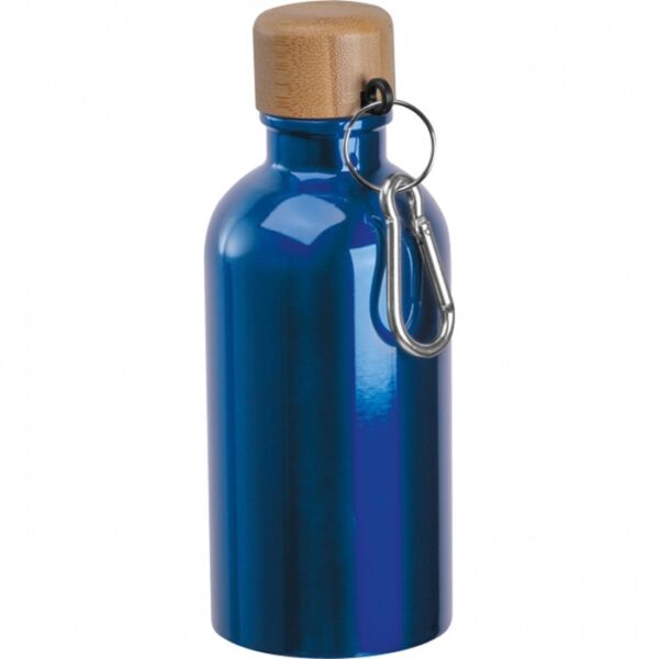 Butelka metalowa Mattia 400 ml, kolor niebieski