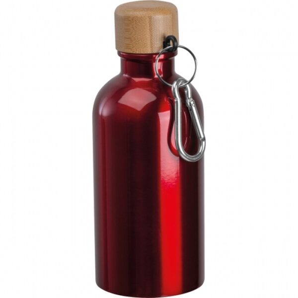 Butelka metalowa Mattia 400 ml, kolor czerwony