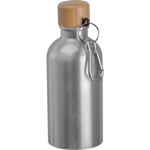 Butelka metalowa Mattia 400 ml, kolor szary