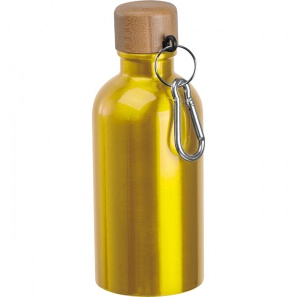 Butelka metalowa Mattia 400 ml, kolor żółty
