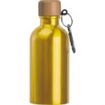 Butelka metalowa Mattia 400 ml, kolor żółty - obrazek 3