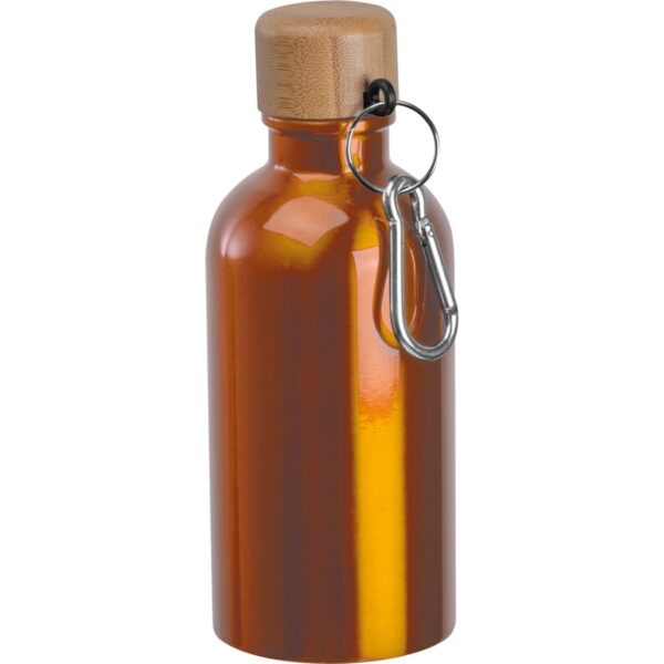 Butelka metalowa Mattia 400 ml, kolor pomarańczowy