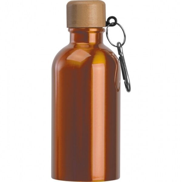 Butelka metalowa Mattia 400 ml, kolor pomarańczowy - obrazek 3