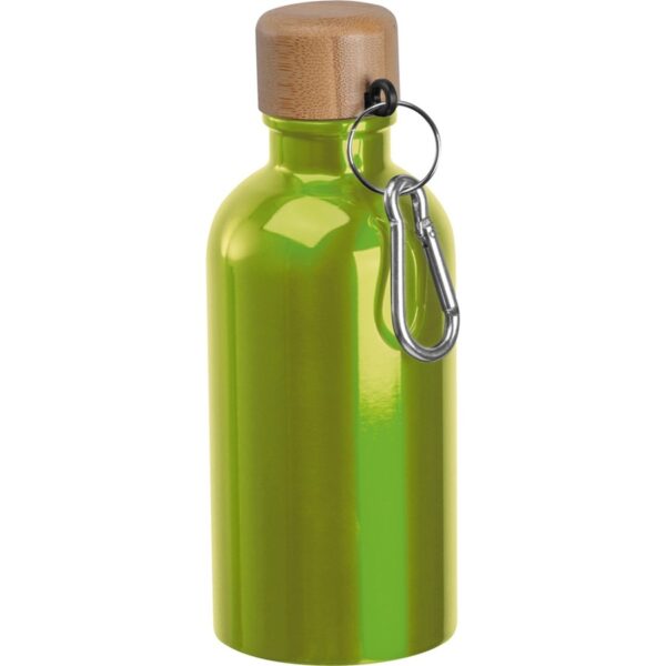 Butelka metalowa Mattia 400 ml, kolor jasnozielony