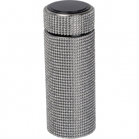 Butelka termiczna 350 ml z cyrkoniami, kolor szary