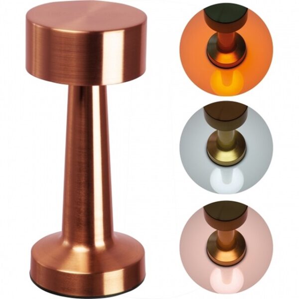 Lampka stołowa, kolor miedziany