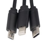 Kabel 3w1 z podświetlanym logo w drewnianej obudowie - LH-ZM04, kolor beżowy - obrazek 2