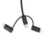 Kabel 4w1 z podświetlnym logo - LH-ZM02, kolor czarny - obrazek 2