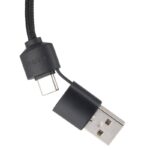 Kabel 4w1 z podświetlnym logo - LH-ZM02, kolor czarny - obrazek 3