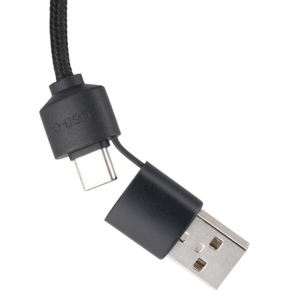 Kabel 4w1 z podświetlnym logo - LH-ZM02, kolor czarny - obrazek 3