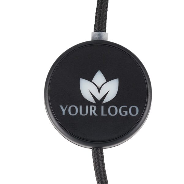 Kabel 4w1 z podświetlnym logo - LH-ZM02, kolor czarny - obrazek 4