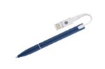 Długopis z kablem USB CHARGE, kolor niebieski - obrazek 3